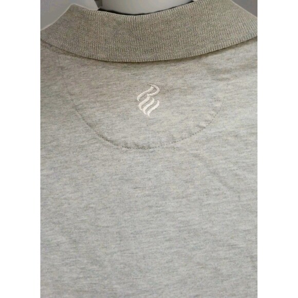 Vintage Y2K Rocawear 2XL Gray Green Stripe Polo Shirt Hip Hop Streetwear - Picture 7 of 8